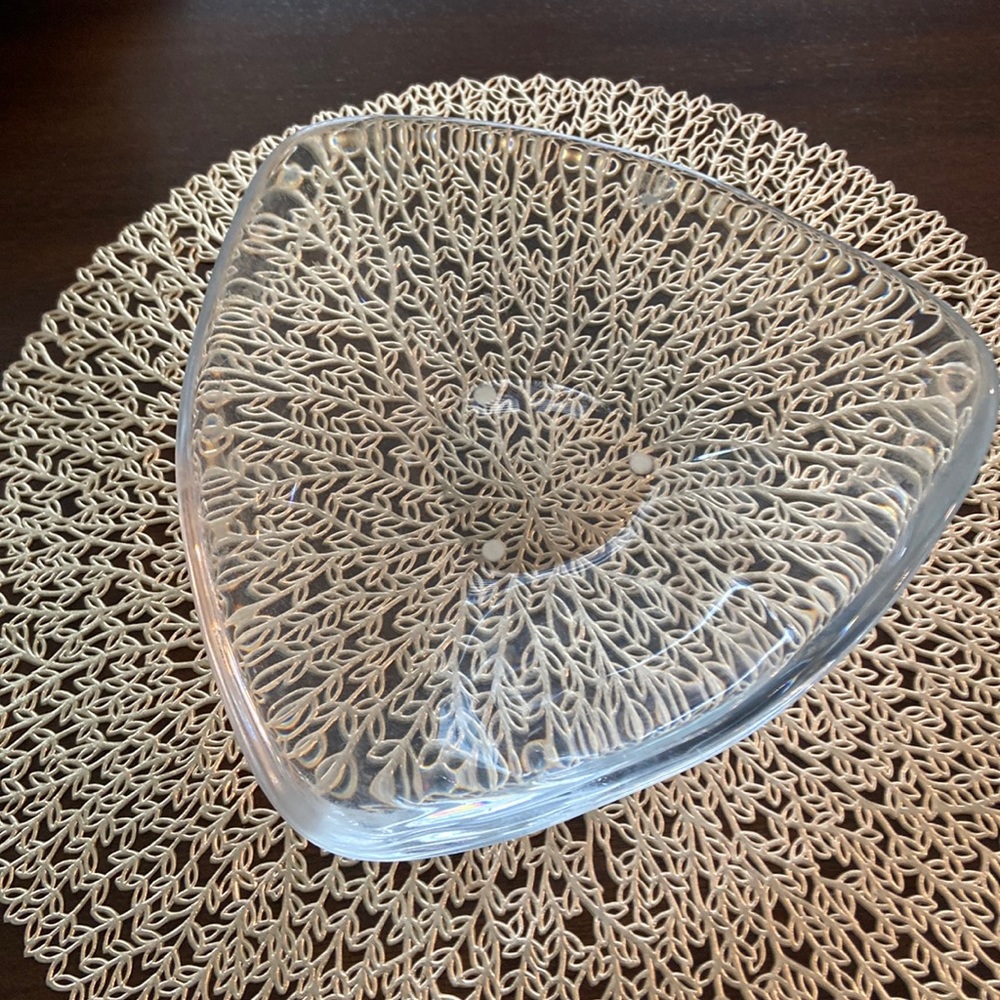 Crystal candy / condiments dish
